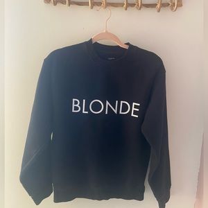 Black “blonde” sweatshirt by Brunette the Label size XS/S